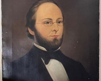 19th C. OIL ON CANVAS PORTRAIT PAINTING 