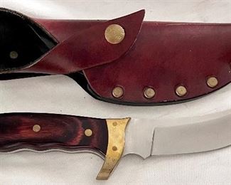 BUCK KALINGA HUNTING KNIFE W/ LEATHER SHEATH 