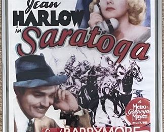 SARATOGA PLAY BILL / POSTER - CLARK GABLE & JEAN HARLOW