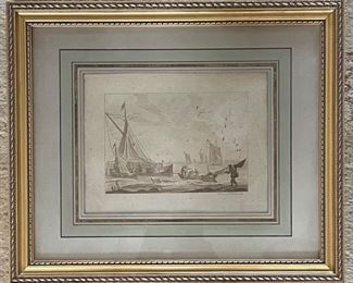 18th C. ENGRAVING - SIGNED & DATED 