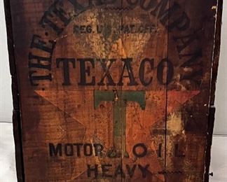 TEXACO MOTOR OIL WOODEN ADVERTISING BOX 