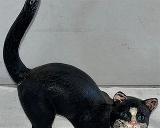 CAST IRON BLACK CAT DOORSTOP 