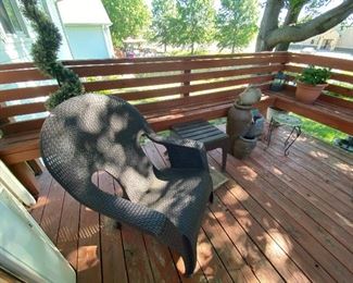 WICKER CHAIR. THERE ARE OTHER PIECES
