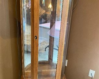 SMALLER CHINA CABINET; LIGHTED
