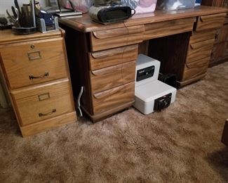 Wood file cabinet $15
Wood desk $20 now
