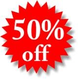 50% off FRI & SAT