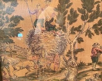 Antique wallpaper fragments