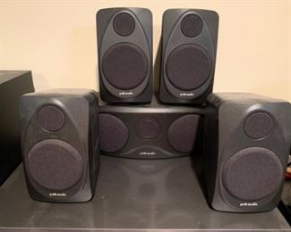 Polk Audio Home Theatre Speakers (4 satellite, 1 center channel)