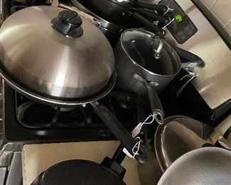 Pots, Pans, Lids, Omelet Pan, and more