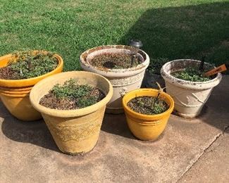 Pots are well loved, but still serviceable.