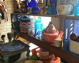 Do not miss this table! New and colorful treasures are in the sunroom!