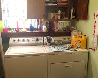 Washer and electric dryer. Work fine.
