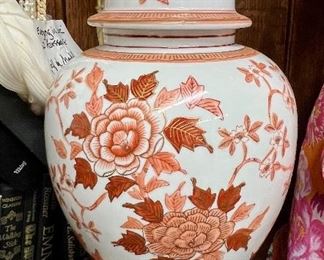 Vintage Asian urn- hard to find colors- $85