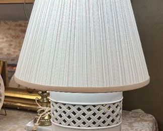 White ceramic lamp- $40