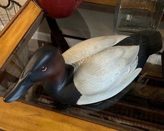 Hand made wooden duck signed by artist