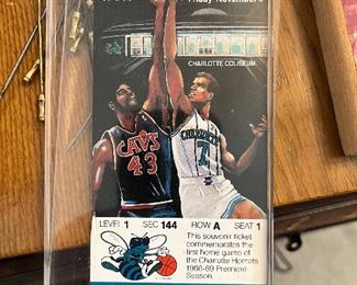 Ticket for 1st Hornets Game at old coliseum