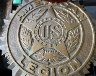 Heavy brass American Legion emblem 