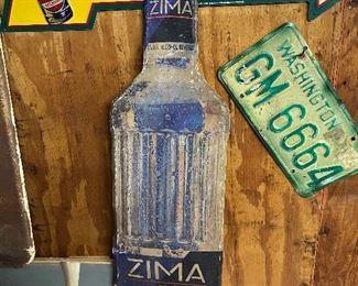 Original Zima Beer sign