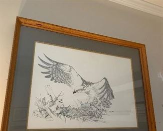 Peter Parnell Art signed  and numbered - picture of Osprey    $180.00