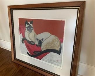 Siamese cats artist - Junichiro Sekino    signed and numbered   69/200      $750.00