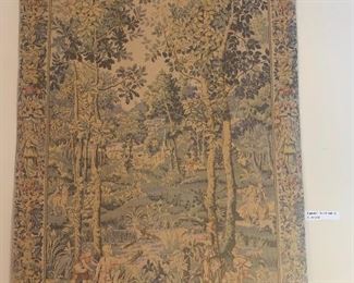 49-1/2" x 78"-  Wall Hanging Tapestry  $750- offers welcome    Beige and light green colors- very striking -