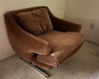 Danish velvet chair…spot in photo is just the nap.  