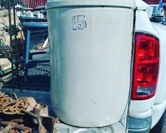 Huge antique #15 Crock
