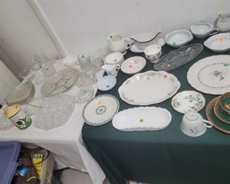 glass ware and plates and dishes