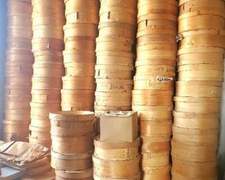 Wooden cheese crates