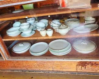 Universal Ballerina Blue Mist dishes given away with coupons at Josey's.