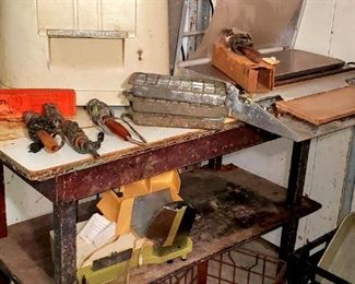 Vintage Hobart cyber, wrapper, cut table, sealers, antique ice trays, and more!