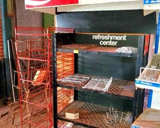 Coca Cola refreshment center rack & top, other display racks