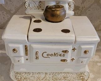 Vintage McCoy White Cast Iron Stove ca. 1950