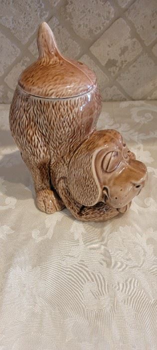 Vintage McCoy Puppy Covered Cookie/Candy Jar No. 272