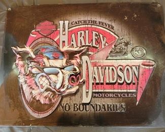 Harley metal sign