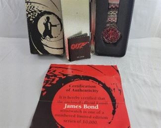 James Bond Fossil Watch with original case and box