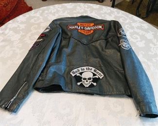 Men's Black Leather Harley Jacket