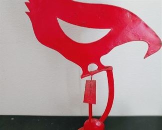 Red Rooster Metal Art (balancing on stand)