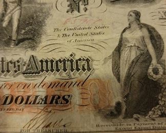1862 Confederate One Hundred Dollar Bills 