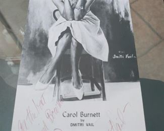 Dmitri Vail signed art pamphlet (of Carol Burnet painting)