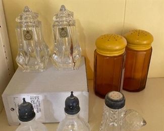 50% OFF crystal, antique, mid-century salt & pepper shakers