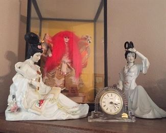 Lots of Asian themed art and figurines.