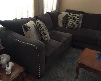 Beautiful, gray sectional.