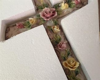 Large Capodimonte cross.