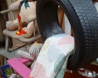 Swinging anywhere--inside or out-- will keep little ones happy! Vintage and doll-sized high chairs available, too!