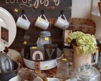 Great mix for farmhouse kitchens and cooks living vintage items.
