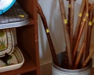 Old wooden canes