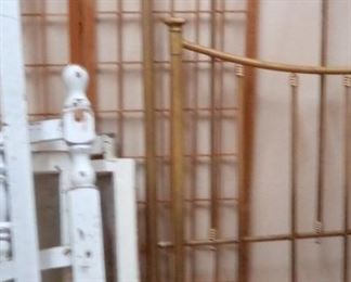 Wooden day bed, wooden divider panels