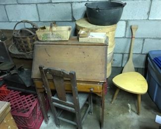 Danish stool, small desk