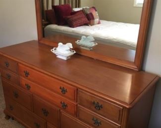 Early American Dresser & Mirror